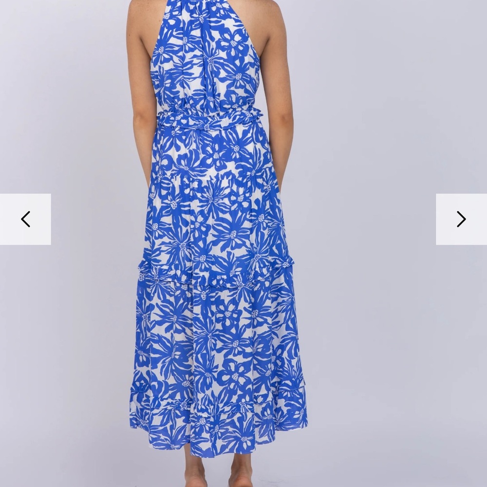 Caballero Collection Hollie Dress in Coastal Blue - Picture 2 of 6